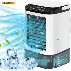 홈피쉬 에어컨 휴대용 선풍기 데스크탑 듀얼 스프레이 초음파 분무 3단계 무소음 에어쿨러 야간 조명 전기 선풍기