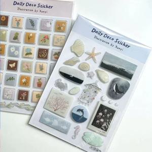 귀여운 만화 바다 세계 3D 젤리 스티커 투명 레진 젤 셀프 접착 장식 DIY 휴대폰 케이스 태블릿 컴퓨터용