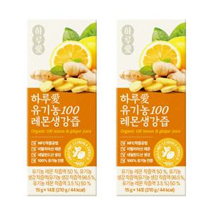 디어레시피 유기농 100 레몬생강즙 15g 14포 x 2개