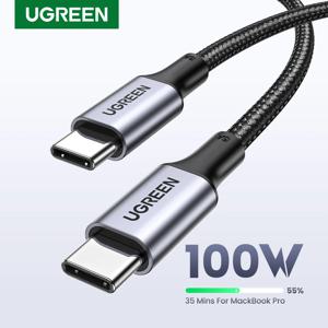 UGREEN-PD100W USB C to C 타입 고속 충전 케이블, 샤오미 삼성 맥북 아이패드 5A 휴대폰 코드