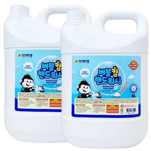 닥터케이콩 버블킹 핸드워시 파우더향 4L x 2개