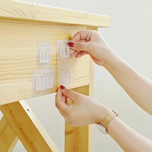 투명 접착 벽 후크 버클, 강한 점착성, 양면 패치 후크, 컵 빨판, 10/20 쌍