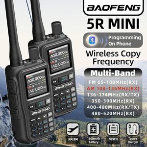 1개 바오펑 UV 5RMINI 무선 주파수 판독 워키토키 AM 장거리 멀티밴드 타입-C 충전기 햄 라디오