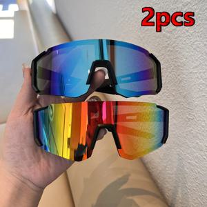 1/2pcs 사이클링 선글라스 여성 UV400 모래 방지 눈 보호대 태양 안경 야외 스포츠 고글 보호 안티 방사선 렌즈