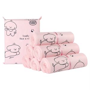 100개 플라스틱 익스프레스 봉투 배송 가방 핑크 강아지 방수 씰 자체 접착 우편 포장 가방