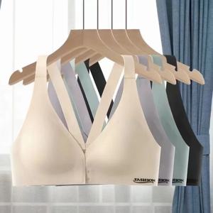 플러스 사이즈 브래지어 전면 버클 조절식 속옷, 섹시하고 아름다운 뒷면 편안한 가슴 모아주는 통기성 스포츠 브라