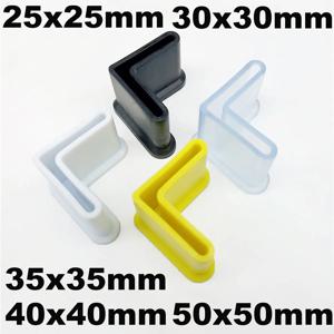 4 Pcs L 자형 PVC 발 보호대 커버 삼각형 각도 철 발 고무 패드 미끄럼 방지 선반 테이블 가구 피트 다리 패드 바닥