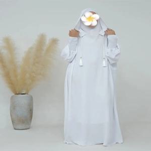 여성용 라마단 이드 두바이 리넨 히잡 원피스 카프탄 아바야스, 무슬림 모달