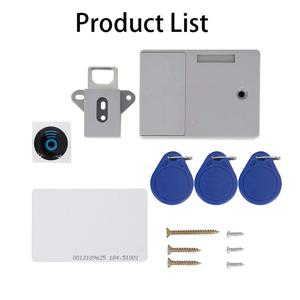 스마트 센서 보이지 않는 잠금 RFID 카드 Keykob 서랍 잠금 숨겨진 펀치없는 디지털 잠금 장치 캐비닛 옷장 가구에 대한 DIY