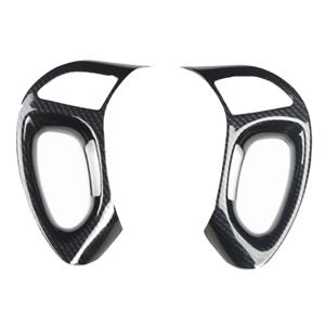 자동차 핸들 단추 트림 프레임 스티커 커버, 현대 IX35 2010-2015 인테리어 장식, ABS 탄소 섬유 LHD