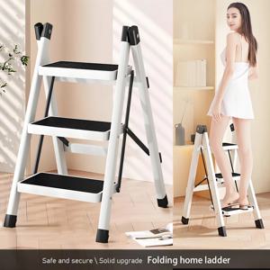 접이식 텔레스코픽 3 단계 사다리 가정용 사다리 의자 다기능 헤링본 사다리 밟기 수축 사다리