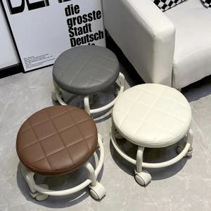 바퀴가있는 로우 롤러 시트 통기성 롤링 의자 360 회전 사무실 차고 상점 스포츠 이발사 피트니스 용 작은 의자