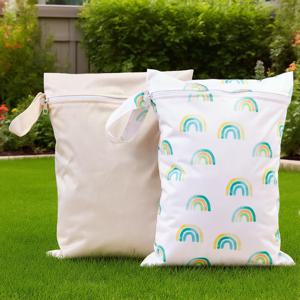 Elinfant 2PCS 방수 기저귀 가방 보관 가방 해변, 수영장, 체육관, 휴대용 기저귀 가방에 대한 습식 건식 가방