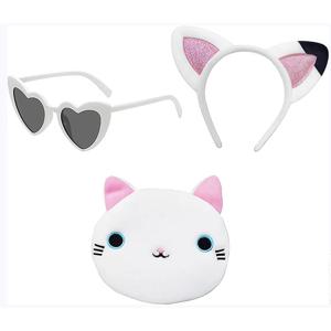 여자 가비 코스프레 머리띠 안경 지갑 3pcs 액세서리 세트 축제 생일 파티 머리 장식 인형 집 할로윈 의상