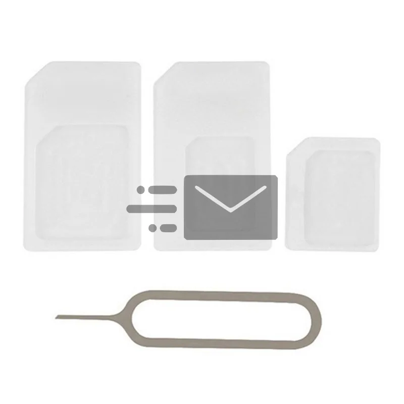 4 in 1 마이크로 나노 SIM 카드 어댑터 커넥터, 나노 SIM 카드를 아이폰 5, 화웨이, 샤오미, 삼성용 마이크로 표준 어댑터로 변환