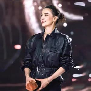 세련된 숏 허리라인을 강조하는 양가죽 자켓 여성용 2025년 봄 스타일리쉬 아우터 스웨이드 코트 벨트 디자인