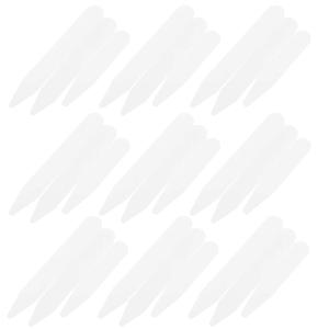 화이트 플라스틱 칼라 스테이 200개 3가지 사이즈 남성용 드레스 셔츠 선물용 부드러운 나일론 칼라 본