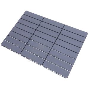 6개입 야외 바닥재 인터로킹 플라스틱 데크 타일 파티오 정원 발코니 안뜰 욕실용 내후성 텍스처 처리