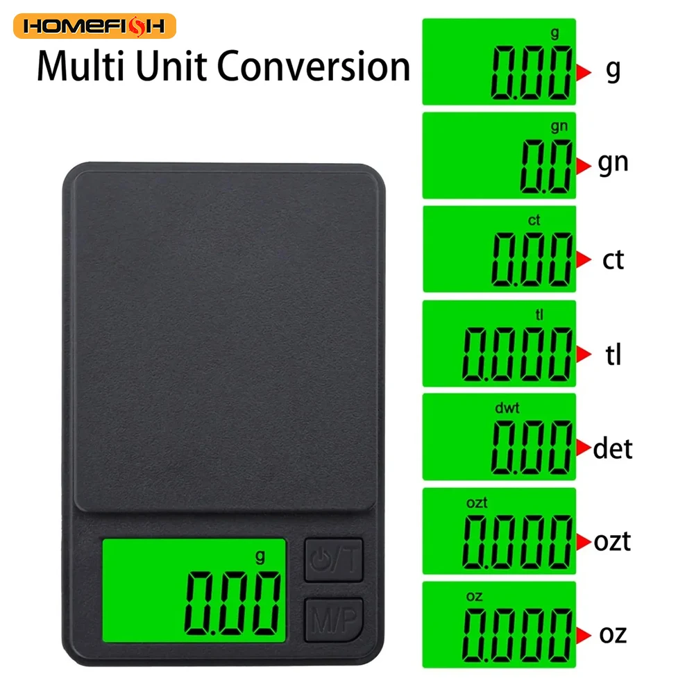 디지털 포켓 저울 무게 그램 저울 정확도 500g/0.01g 미니 보석 저울