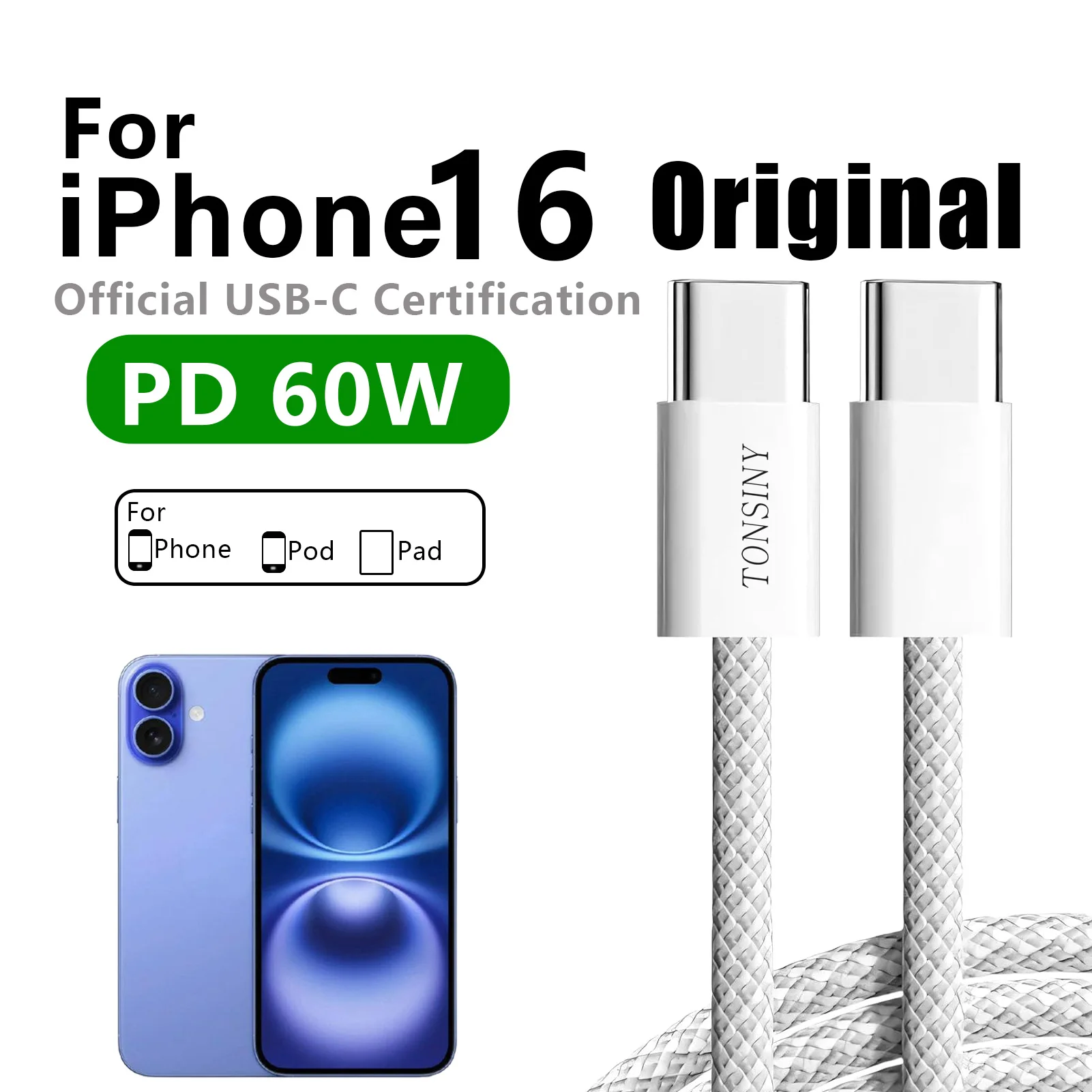 유형 C-유형 C 케이블 고속 충전 데이터 케이블 60W For phone15 Pro Huawei Samsung Xiaomi 멀티 컬러 제직 데이터 라인 충전