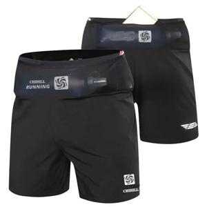 남성용 기능성 허리 멀티 네트 포켓 얇은 기차 반바지, 여름 스포츠 러닝 속건성 호흡 반바지, 물병 미포함