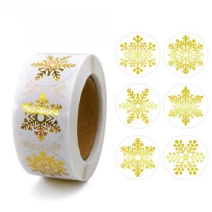 500개 1인치 원형 메리 크리스마스 스티커 셀프 접착식 홀리데이 스티커 크리스마스 장식 웨딩 파티 카드용