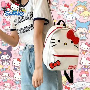 산리오 2025 신상 대학 스타일 2D 만화 캐릭터 케이티 고양이 백팩 학생 백팩 유귀 강아지 작은 책가방 귀여운 백팩
