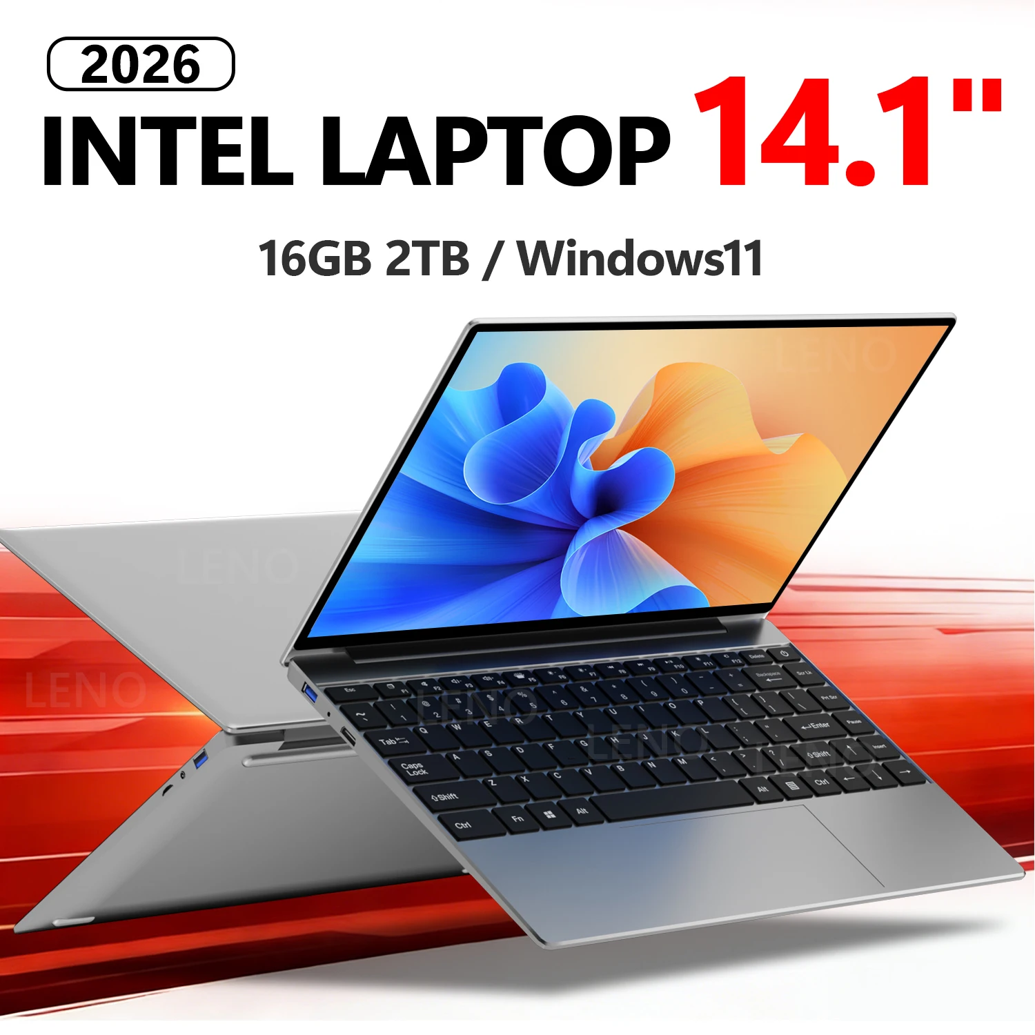 LENO 14.1인치 노트북 16GB RAM 2TB SSD 윈도우 11 인텔 N3700 울트라 슬림 노트북 게이머 1920*1080 디스플레이 오피스 학습용 컴퓨터 PC