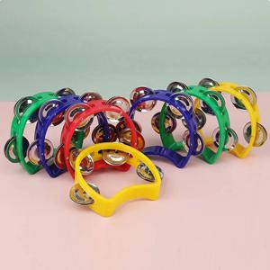 성인용 플라스틱 탬버린 1개, 핸드 탬버린 악기, 크리스마스 파티용 음악 리듬 악기