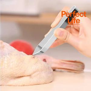 1pcs 430 스테인레스 스틸 물고기 뼈 족집게 협공 클립 풀러 리무버 집게 물고기 뼈 따기 클램프 주방 가제트 도구