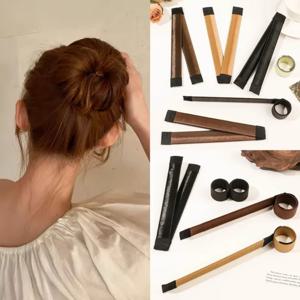 1/2/4개 프렌치 이지 번 헤어 툴 매직 번 메이커 전문가용 헤어 번 메이커 도넛 헤어 발레 번 메이커 어린이 여성 소녀용