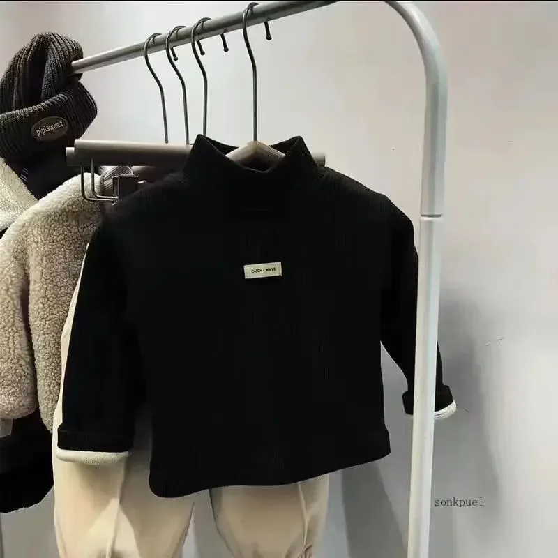 어린이 바닥 셔츠, 따뜻한 티셔츠, 아기 봉제 두꺼운 옷, 가을, 겨울, 신상