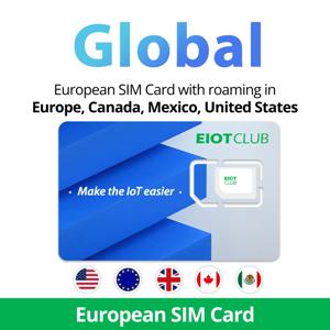 EIOTCLUB 글로벌 SIM 카드, 유럽 & 미국 & 캐나다 & 멕시코, 여행 및 비즈니스용 데이터 SIM, 휴대폰, 와이파이 라우터, 핫스팟용