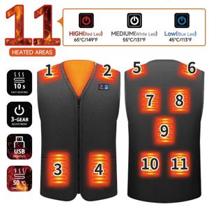 도매 USB 스마트 히팅 네오프렌 다이빙 소재 히팅 조끼 남녀 공용, 겨울용 일정 온도 유지 및 따뜻한 전기 조끼
