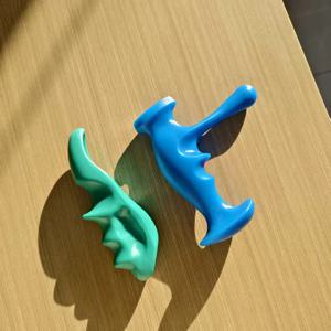 2PCS T자형 마사지기 + 엄지 및 손가락 압력 막대 플라스틱 소재 전신 수동 엄지 마사지, 발 및 등 마사지 건강