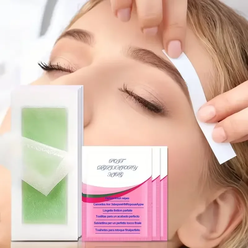 10/20/30/50개입 제모용 왁스 스트립, 얼굴, 목, 팔, 다리, 바디용 냉각 왁스 종이, 미용 도구