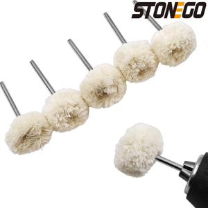 10pcs 면 폴리싱 버핑 휠, 1/8'' 샹크 연마 버핑 브러시 휠(드레멜 무선 로터리 툴 키트 크리스탈 레진용)