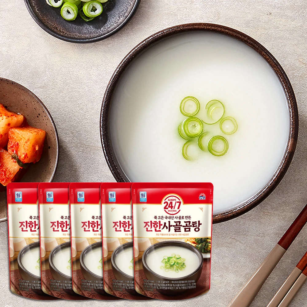 [사조공식샵] 24/7 진한사골곰탕 500g * 5개