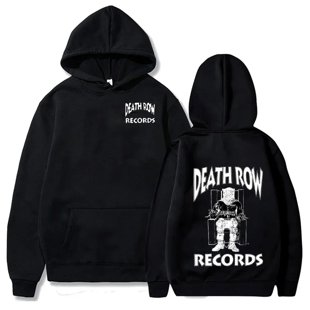 Death Row Records 후드 봄 가을 양털 까마귀 풀오버 패션 남성 여성 느슨한 후드 티셔츠 힙합 streetwear 탑