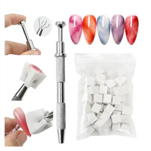 50개 스펀지 그라데이션 네일 아트 스탬퍼 도구 젤 폴리쉬 컬러 그라데이션 브러쉬 글리터 파우더 도팅 펜 매니큐어 액세서리