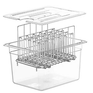 Sous Vide Cooker 기계 11L 컨테이너 (스테인레스 스틸 랙 포함) 분리형 디바이더 분리기 슬로우 쿠커 키트 액세서리