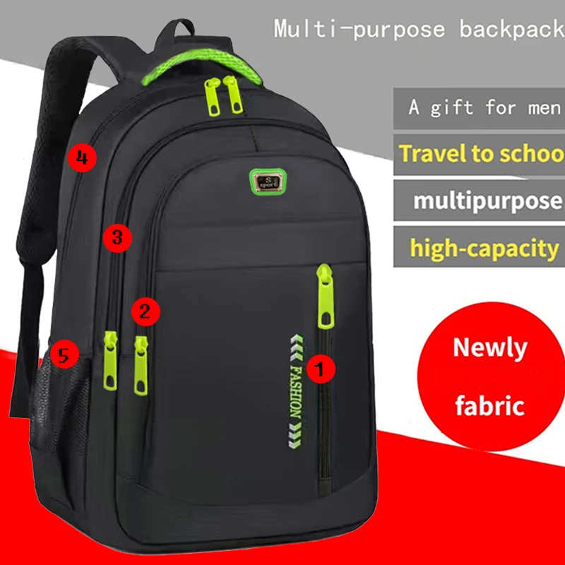 남성과 여성을 위한 중성적인 색상의 백팩에는 여러 개의 레이어 포켓이 있어 학생과 사업가에게 적합합니다.