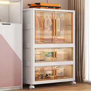 설치 불필요 어린이 옷장 가정용 간단한 아기 옷장 수납장 옷 간식 장난감용 - 쉬운 조립 가구