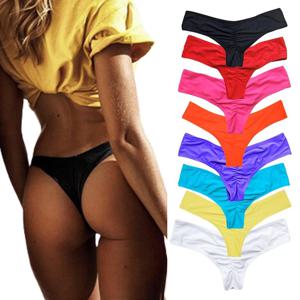 여성 패션 끈 팬티 수영 트렁크, 여러 가지 색상, 단색 주름 끈 수영복, 여성 수영 트렁크 비키니 수영복