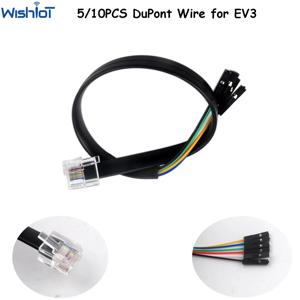 5/10PCS 25CM MOC 연장 와이어 암 6P 커넥터-빌딩 블록 크리스탈 헤드 마이크로:비트 로봇:비트 레고 EV3 벽돌