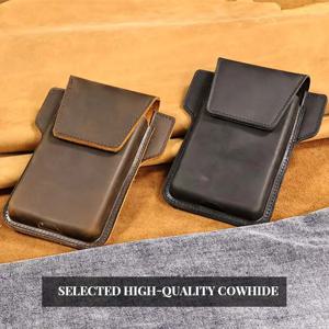 남성용 맞춤형 휴대폰 가방, 제로 지갑, 야외 범용 수평 스타일, 가죽 지갑, 양방향 착용, 1 개