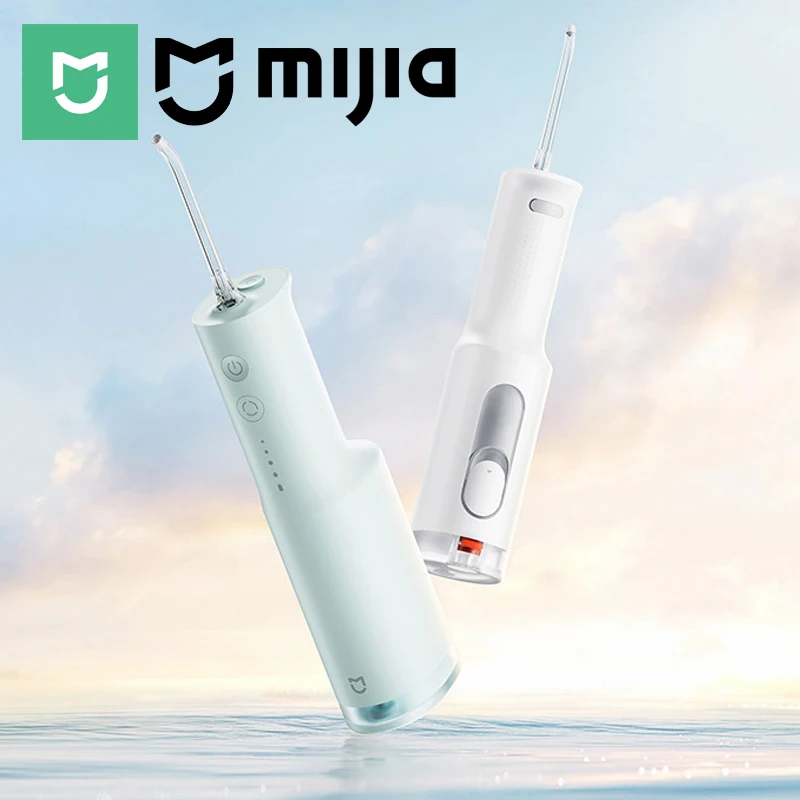 MIJIA 전동 구강세정기 F300, 240mL 물탱크, 4가지 모드, 2000회/분 주파수 펄스, 115일간 배터리 수명