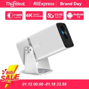 ThundeaL 미니 프로젝터, 풀 HD, 1080P, 4K, 안드로이드, 와이파이, 영화, 스마트 TV, 가정용 영화관, 휴대용 빔, TD80