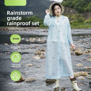 일회용 비옷, 싱글 롱, 전신 장마 방지, 여성 여행, 하이킹, 승마, 휴대용, 두꺼운 패셔너블 판초