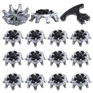 14pcs 골프 신발 스파이크 교체 야외 훈련 부품 골프 신발 스파이크 스팅거 나사 쉬운 설치 골프 클리트 그레이 블랙